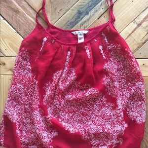 CabI XS dressy tank red white